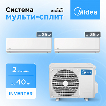 Мульти сплит система Midea M2OH-14HFN8-Q1/MMAG4-09N8D0-I/MMAG4-12N8D0-I